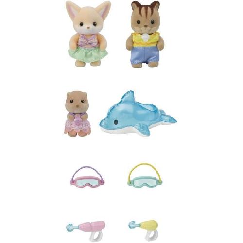 Figurine Miniature - Personnage Miniature SYLVANIAN FAMILIES 5749 - Le trio des bébés a la piscine