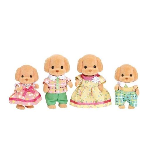 Figurine Miniature - Personnage Miniature SYLVANIAN FAMILIES - Famille Caniche - 4 personnages - Mixte - A partir de 3 ans