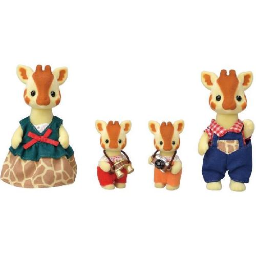 Poupee SYLVANIAN FAMILIES - Famille Girafe - 4 personnages articulés - Orange - Mixte