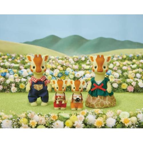 Poupee SYLVANIAN FAMILIES - Famille Girafe - 4 personnages articulés - Orange - Mixte