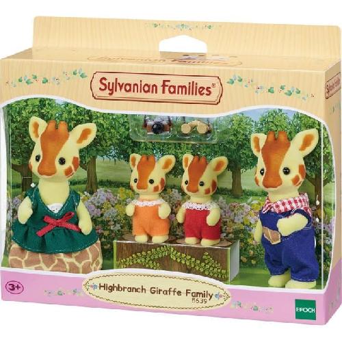 Poupee SYLVANIAN FAMILIES - Famille Girafe - 4 personnages articulés - Orange - Mixte