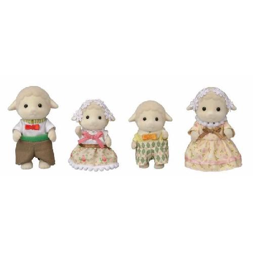 Poupee SYLVANIAN FAMILIES - Famille mouton - 4 personnages articulés et habillés avec soin