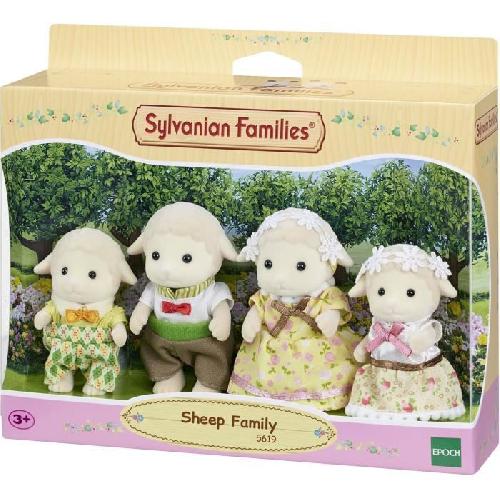 Poupee SYLVANIAN FAMILIES - Famille mouton - 4 personnages articulés et habillés avec soin