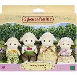 Poupee SYLVANIAN FAMILIES - Famille mouton - 4 personnages articulés et habillés avec soin