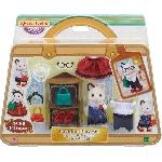 Figurine Miniature - Personnage Miniature SYLVANIAN FAMILIES - La valisette de mode et grande soeur chat bicolore