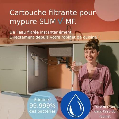Filtre Pour Carafe Filtrante Systeme filtration a eau BRITA - MyPure Slim - Cartouche de rechange - Jusqu'a 1 an d'eau filtree