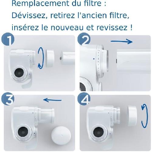 Filtre Pour Carafe Filtrante Systeme filtration a eau BRITA - ON TAP - Filtre de rechange - Jusqu'a 4 mois d'eau filtree