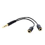 Cables Jack T'nB Doubleur Stereo Jack 3.5mm - Noir - Male-Femelle x10