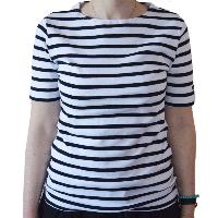 T-shirt - Debardeur Mariniere Femme Manches Courtes Taille 40