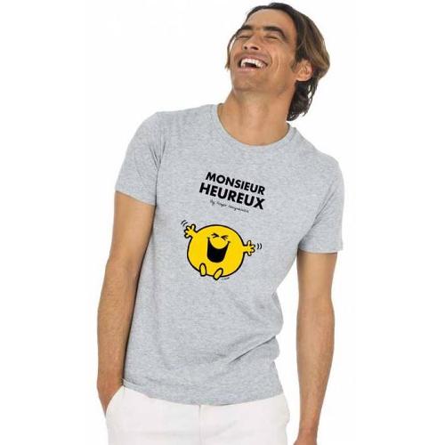 T-shirt T-shirt Homme - Monsieur Heureux - Taille XXL