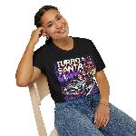 T-shirt T-shirt Turbo Santa Pixel Art voitures style retro geek