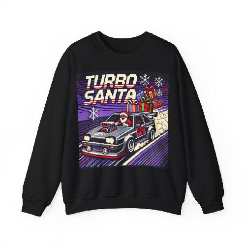 Sweatshirt T-shirt Turbo Santa Pixel Art voitures style retro geek