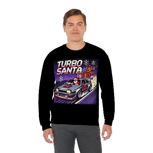 Sweatshirt T-shirt Turbo Santa Pixel Art voitures style retro geek