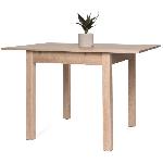 Table a manger extensible - 4-6 personnes - Carre - Style classique - COBURG - L 80-120 x l 80 x H 76.5 cm - Decor chene