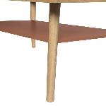 Table basse rectangulaire - Scandinave - Bois et rose - 100 x 60 x 45 cm - GARDENIA