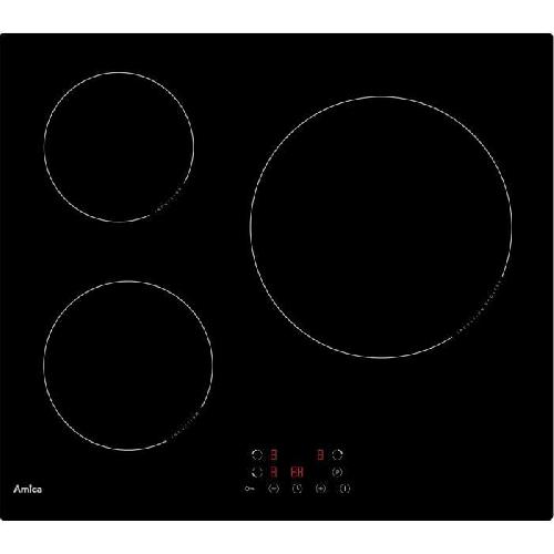 Table - Plaque De Cuisson - Induction Table de cuisson induction - AMICA - 3 zones - L59 x52 cm - AI3531 - 6.2 kW - Noir