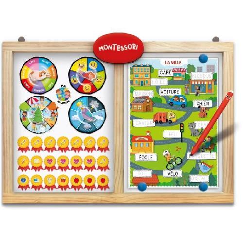 Jeu D'apprentissage Tableau éducatif - LISCIANI - Montessori Pen - Super école - Activités journalieres - Roue des émotions - Écriture Montessori