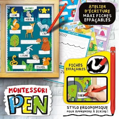 Jeu D'apprentissage Tableau éducatif - LISCIANI - Montessori Pen - Super école - Activités journalieres - Roue des émotions - Écriture Montessori