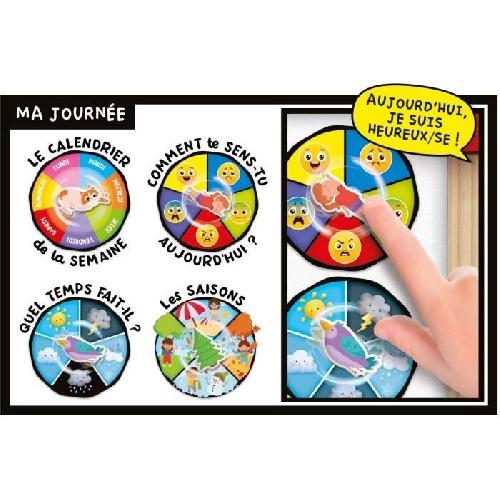 Jeu D'apprentissage Tableau éducatif - LISCIANI - Montessori Pen - Super école - Activités journalieres - Roue des émotions - Écriture Montessori