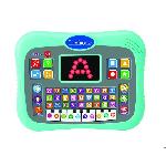 Tablette educative bilingue parlante ABC avec touches tactiles et ecran LED pour illustrer les interactions avec le jeu en anglais