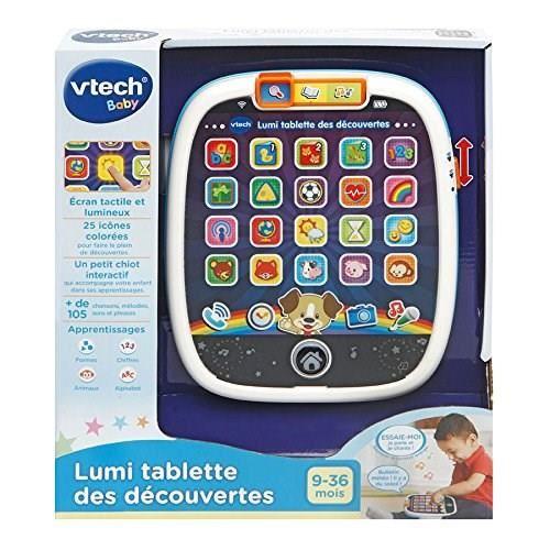 Console Educative Tablette VTECH BABY Lumi des Decouvertes Blanche - Jouet tactile et lumineux pour les tout-petits de 9 a 36 mois