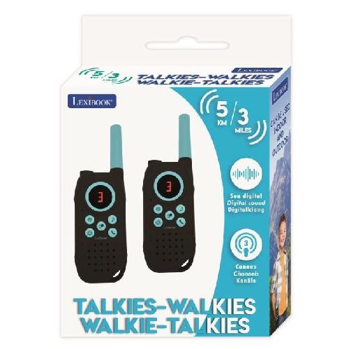 Talkie-walkie Jouet Talkies-walkies LEXIBOOK noirs - Portée 5 km - Fonction communication d'un a un et un a plusieurs