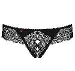 Dessous Tanga Ouvert Noir Miamor - Taille S M
