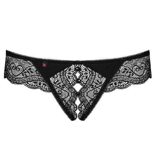 Dessous Tanga Ouvert Noir Miamor - Taille S M