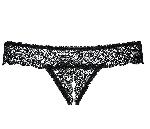 Dessous Tanga Ouvert Noir Miamor - Taille S M