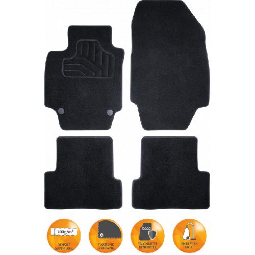 Tapis De Sol Tapis auto compatible avec Citroen C3 Aircross ap17 - Incar moquette