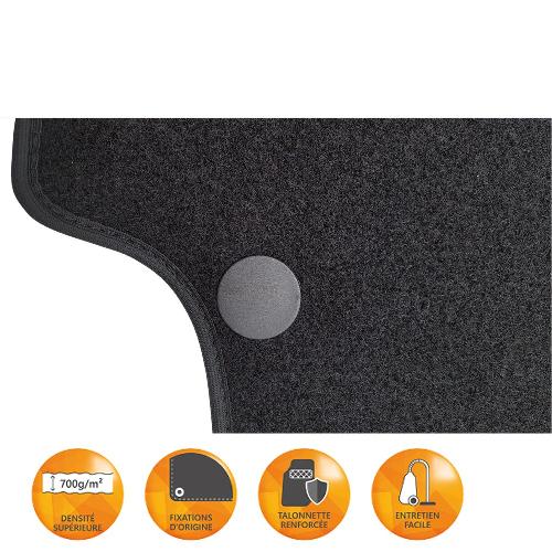 Tapis De Sol Tapis auto sur mesure compatible avec Audi A3 03-12 moquette