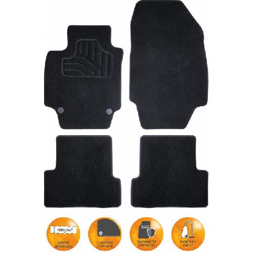 Tapis De Sol Tapis compatible avec Citroen Berlingo 2 Peugeot Partner Tepee Fiat Doblo 2 08-18- Sur mesure moquette.