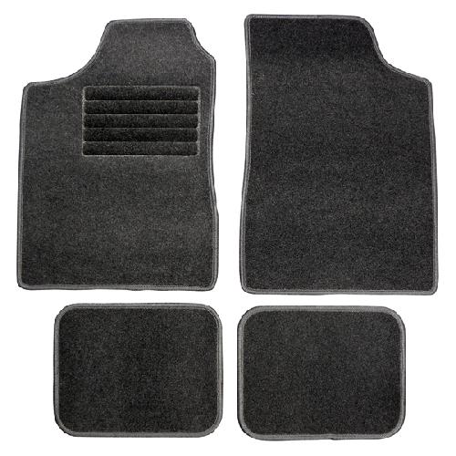 Tapis De Sol Tapis de sol 4 pieces type C Graphite noir moquette