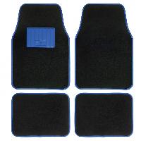 Tapis De Sol Jeu De Tapis Moquette 400g-M2 Drive Noir-Bleu. 4pcs - Swiss Drive