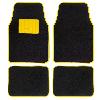 Tapis De Sol Jeu De Tapis Moquette 400g-M2 Drive Noir-Jaune. 4pcs - Swiss Drive