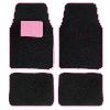 Tapis De Sol Jeu De Tapis Moquette 400g-M2 Drive Noir-Rose. 4pcs - Swiss Drive