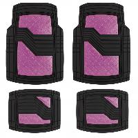 Tapis De Sol Jeu De Tapis Pvc Ultimate Signature Noir-Rose Mate. 4pcs - Swiss Drive