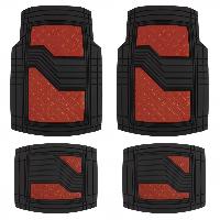 Tapis De Sol Jeu De Tapis Pvc Ultimate Signature Noir-Rouge Mate. 4pcs - Swiss Drive