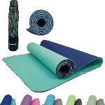 Tapis De Sol - Tapis De Gym - Tapis De Yoga Tapis de yoga - FITNESS - SCHILDKROT - 180 x 61 cm - 4 mm - Sac inclus - Vert - Bleu