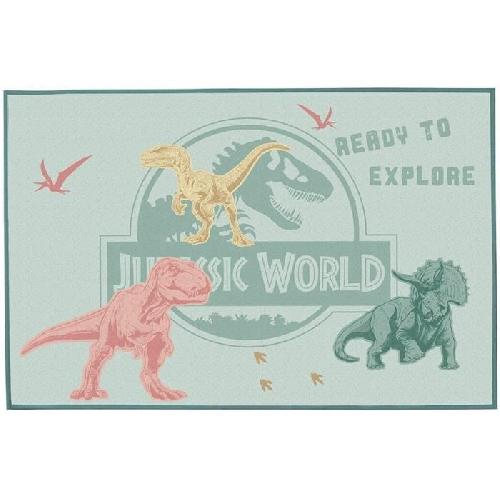 Peluche Tapis Dinosaure - FUN HOUSE - Jurassic World - 120x80 cm - Multicolore - Lavable en surface