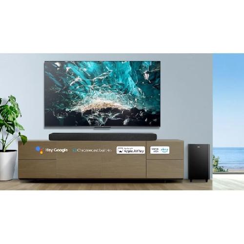 Barre De Son TCL TS8132 Barre de son avec caisson de basses sans fil - Dolby Atmos 3.1.2 - 350W -Chromecast integre-Compatible Apple AirPlay-HDMI
