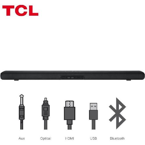 Barre De Son TCL TS8211 - Barre de son Dolby Atmos 2.1 avec caissons de basse intégrés - 260W - HDMI - Chromecast intégré - Compatible Alexa