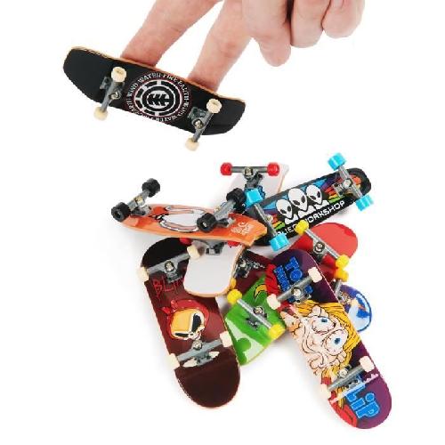 Finger Skate - Finger Bike - Accessoire Finger Skate - Accessoire Finger Bike Tech Deck - Coffret 25e Anniversaire - 8 finger skates - Mixte - Blanc - Autocollants inclus