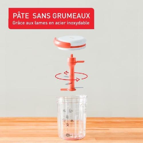 Bol Mixer - Bol A Preparation TEFAL Crepes Express Melangeur pate a crepes. Preparation en 2 minutes. Sans grumeaux. 3 recettes graduees integrees K1844404