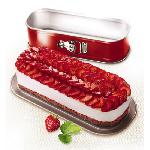 Moule A Gateau - Patisserie TEFAL Delibake Moule a charniere 30 x 11 cm. Acier carbone. Démoulage facile. Rouge J1640314