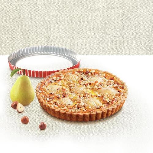 Moule A Gateau - Patisserie TEFAL Delibake Moule a tarte 28 cm. Revetement antiadhésif. Haute qualité. Rouge J1641514