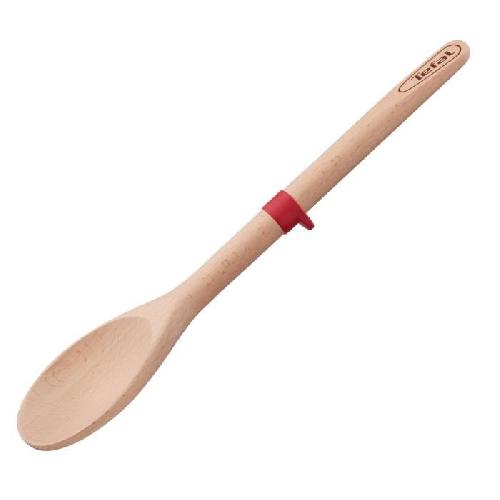 Spatule - Maryse - Rateau A Crepe TEFAL INGENIO Cuillere en bois de Hetre et silicone Platinium 32 cm K2300514