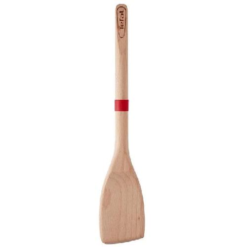 Spatule - Maryse - Rateau A Crepe TEFAL INGENIO Spatule a angle en bois de Hetre et silicone Platinium 33 cm K2300814