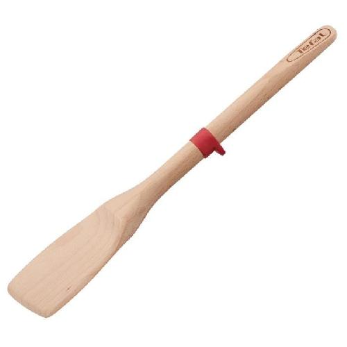 Spatule - Maryse - Rateau A Crepe TEFAL INGENIO Spatule a angle en bois de Hetre et silicone Platinium 33 cm K2300814