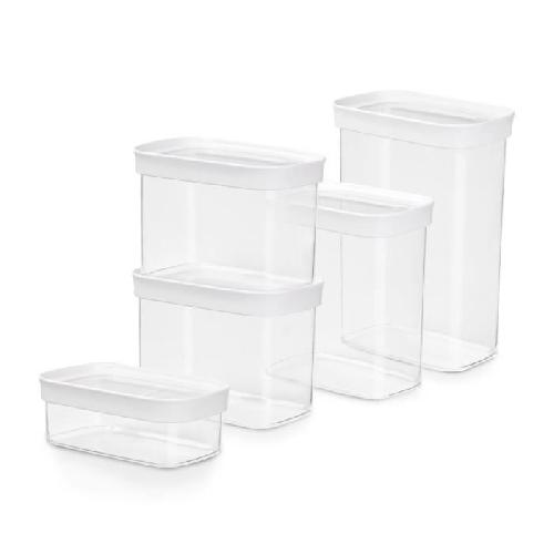 Boites De Conservation - Boites Hermetiques TEFAL Optima 5 boites de conservation alimentaire pour aliments secs. 100 hermetique. 100 hygienique. Sans BPA N1142810